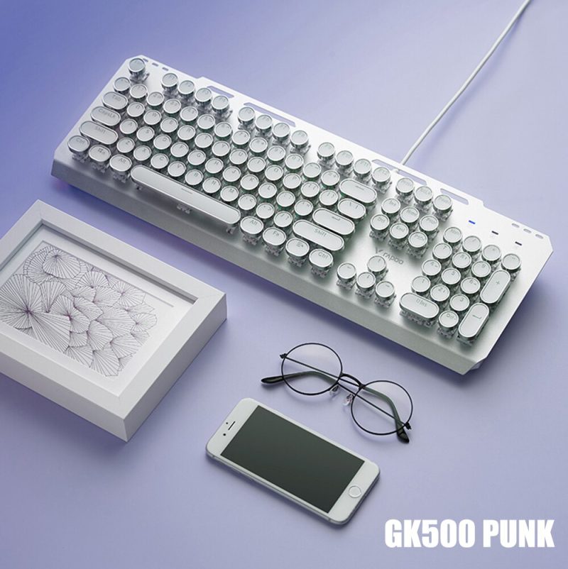 کیبرد مکانیکال مخصوص بازی رپو GK500 پانک سفید