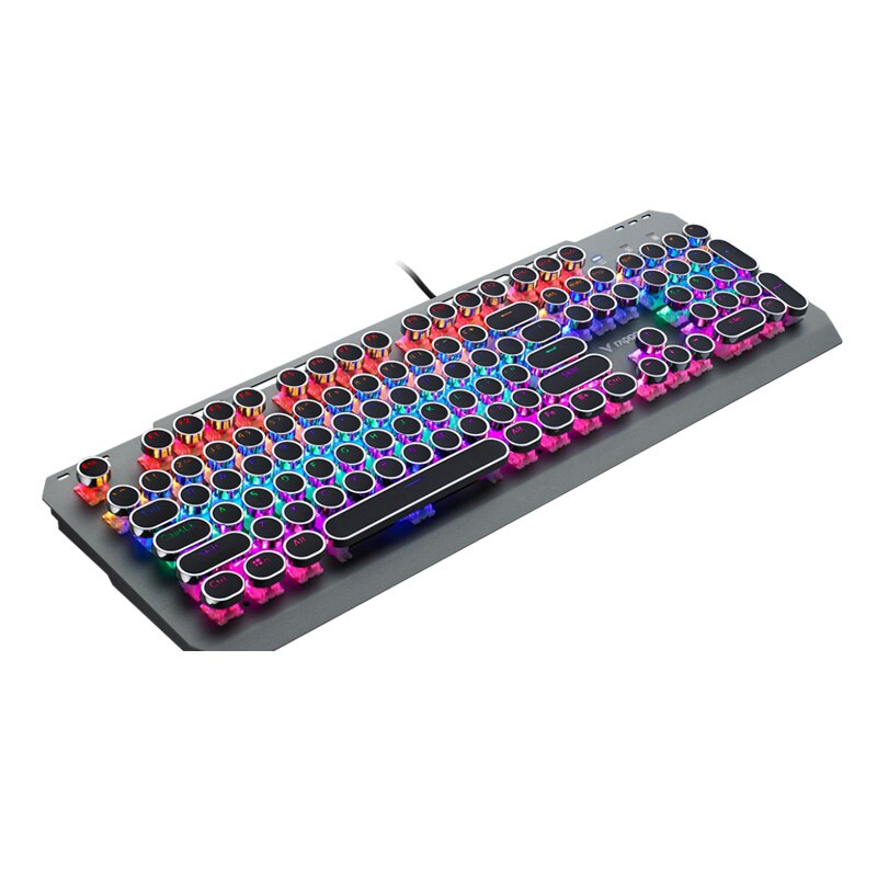 Rapoo-GK500-Punk-Edition-Mixed-color-Backlit-104-Key-Gaming-Mechanical-Keyboard-Black-Blue-Brown-Red
