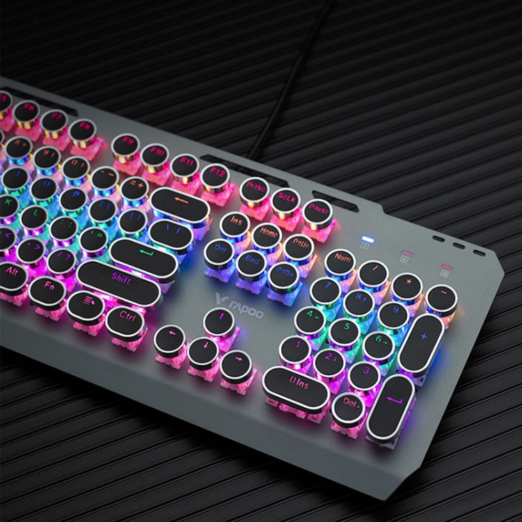 Rapoo-GK500-Punk-Edition-Mixed-color-Backlit-104-Key-Gaming-Mechanical-Keyboard-Black-Blue-Brown-Red