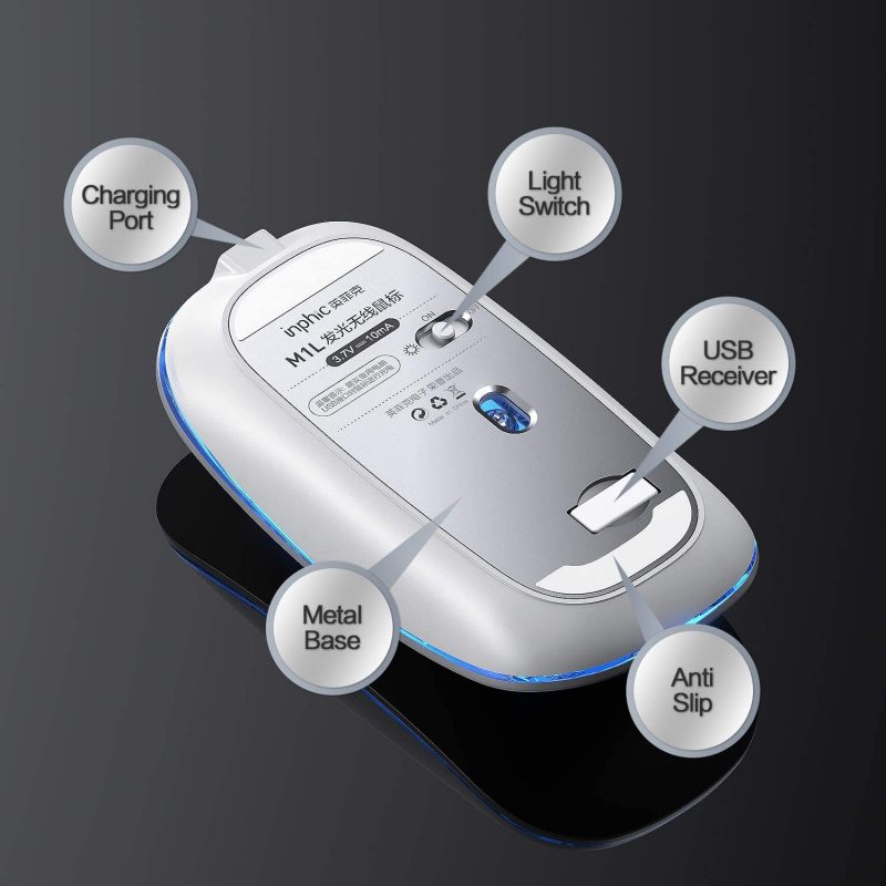 Inphic M1L Silver Wireless Mouse