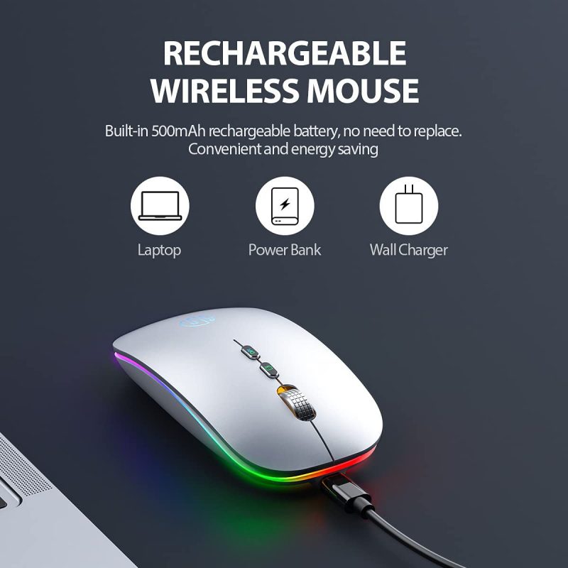 Inphic M1L Silver Wireless Mouse