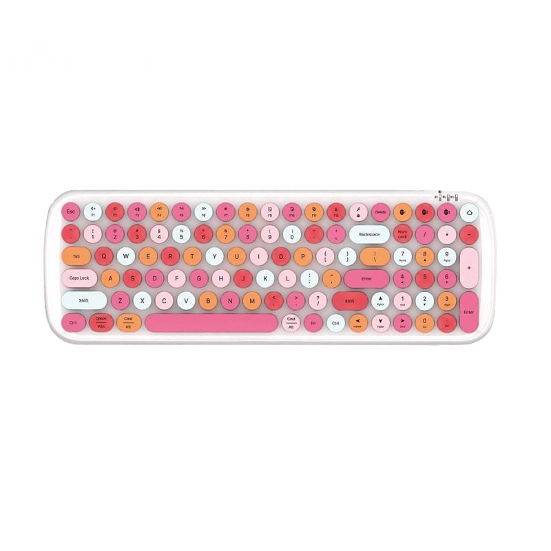 Mofii Candy Pink Membrane Wireless BT Girl Keyboard