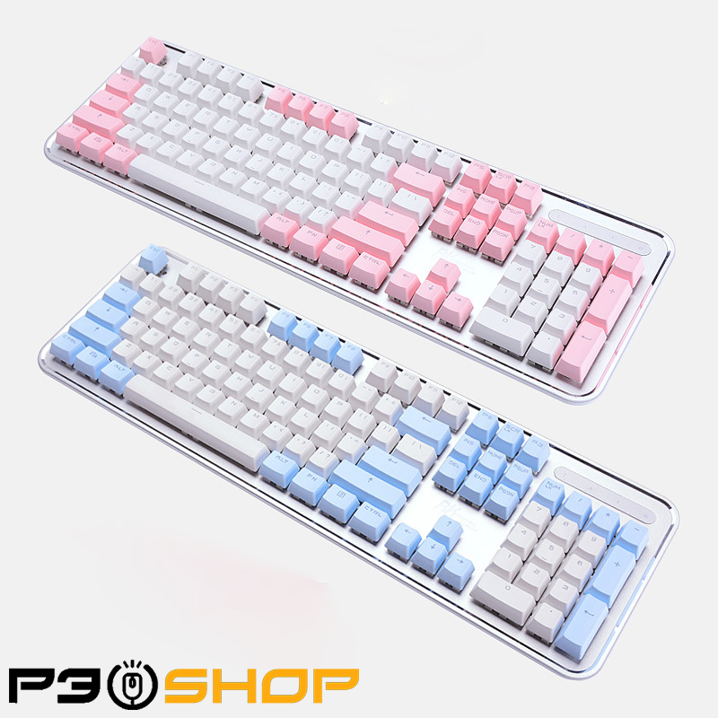 Royal Kludge RK960 white pink girl keyboard