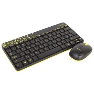 Logitech MK240 Black-Yellow Keyboard Mouse - ست ماوس و کیبورد لاجیتک مدل MK240 مشکی زرد